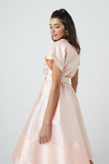 pink mikado dress Orchid mikado dress